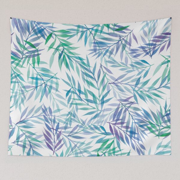 Item preview, Watercolour Ferns | Original Green and Purple designed and sold by RebeccaFlaherty.