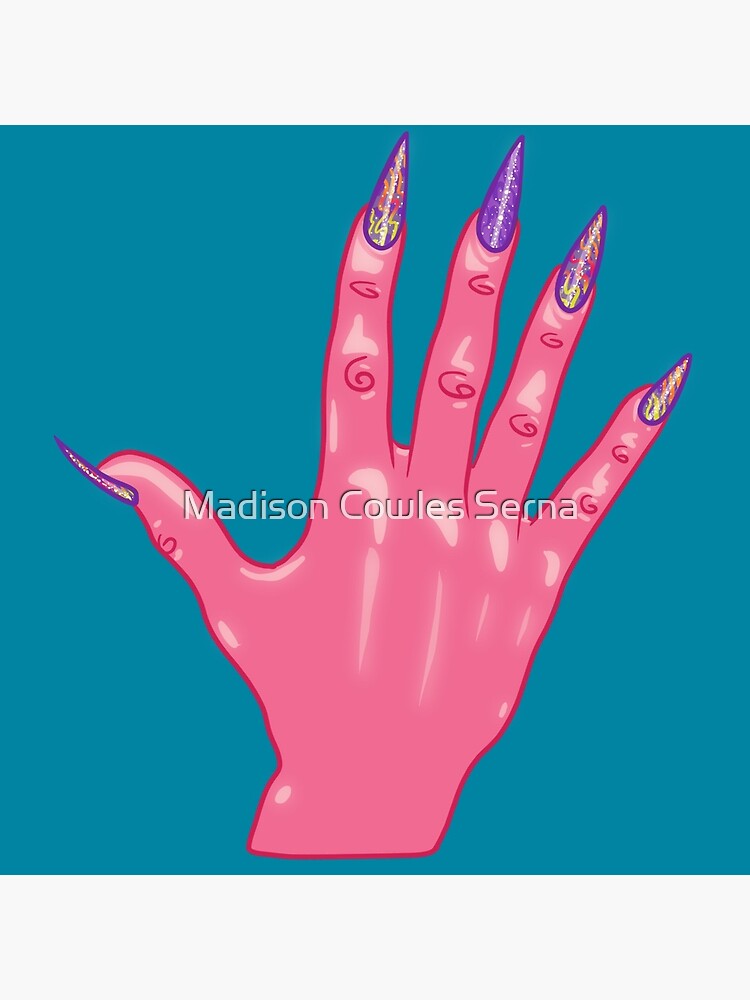 "5 Five Acrylic Nails ASL" Poster by revonthem Redbubble