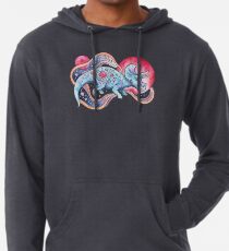 Stern Tricera | Kosmisches Dinosaurier-Aquarell Leichter Hoodie