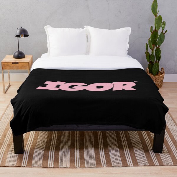 Copy of Tyler the Creator Igor Album Pink Logo Merch Throw Blanket