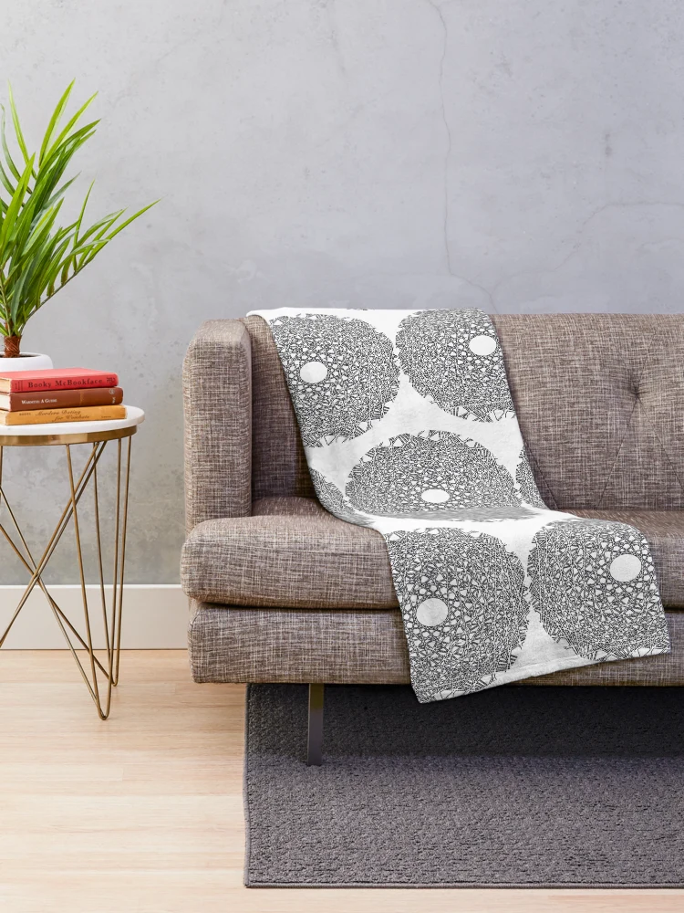 Thumbnail 2 of 6, Throw Blanket, Algorithm designed and sold by MindTravel.