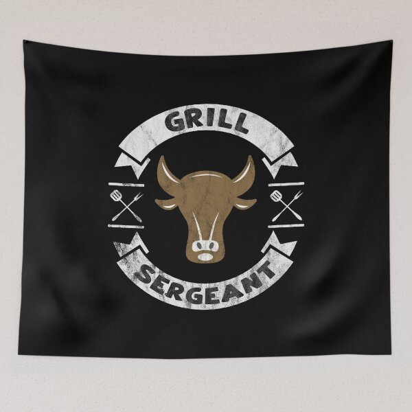 Item preview, BBQ Dad Gift design Grill Sergeant Barbecue Quote Grilling designed and sold by CreatedByHeidi.
