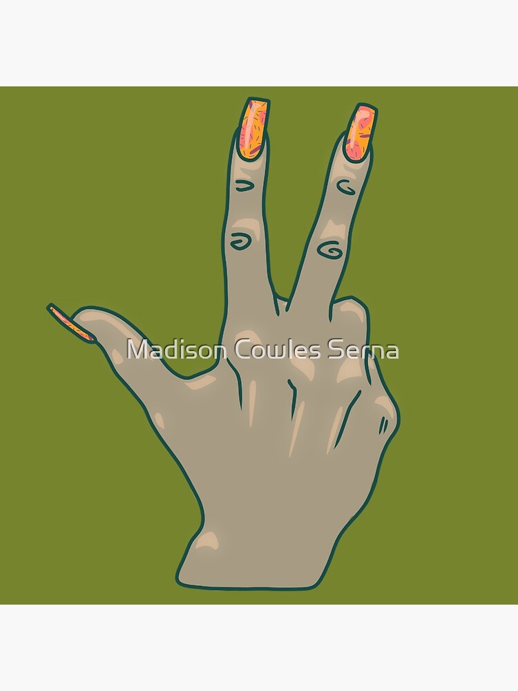 "3 Three Acrylic Nails ASL" Poster by revonthem Redbubble