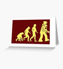 Sheldon Robot Evolution Greeting Card