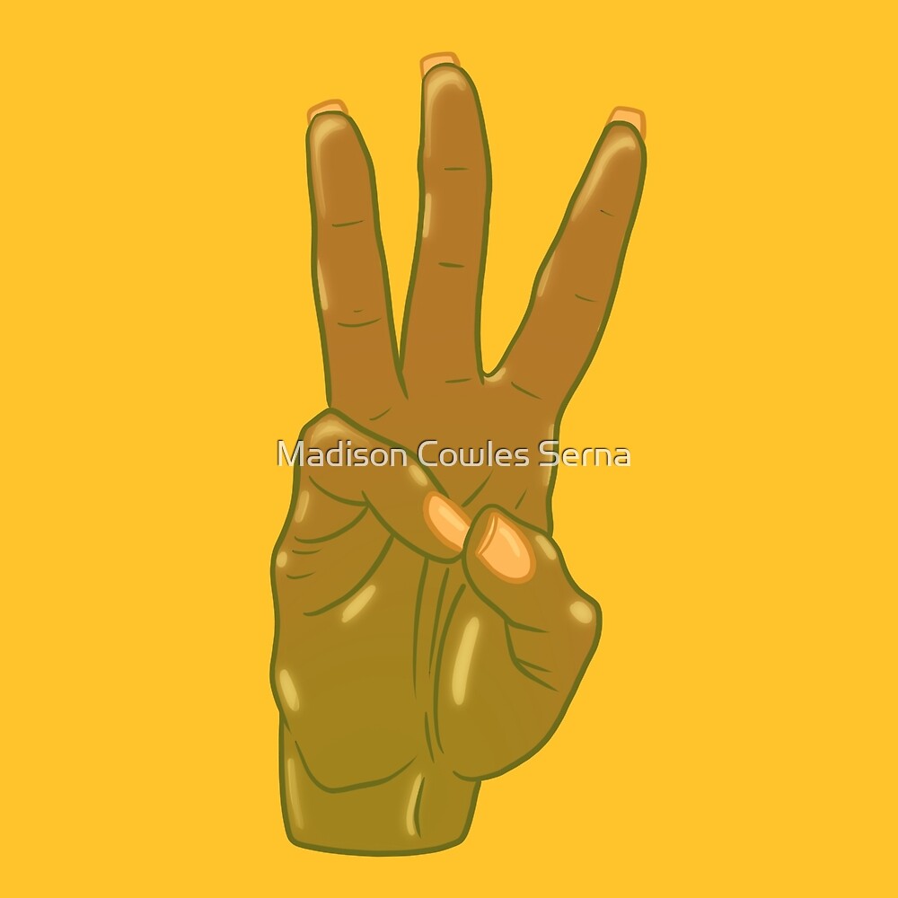 "6 Six Acrylic Nails ASL " by Madison Cowles Serna Redbubble