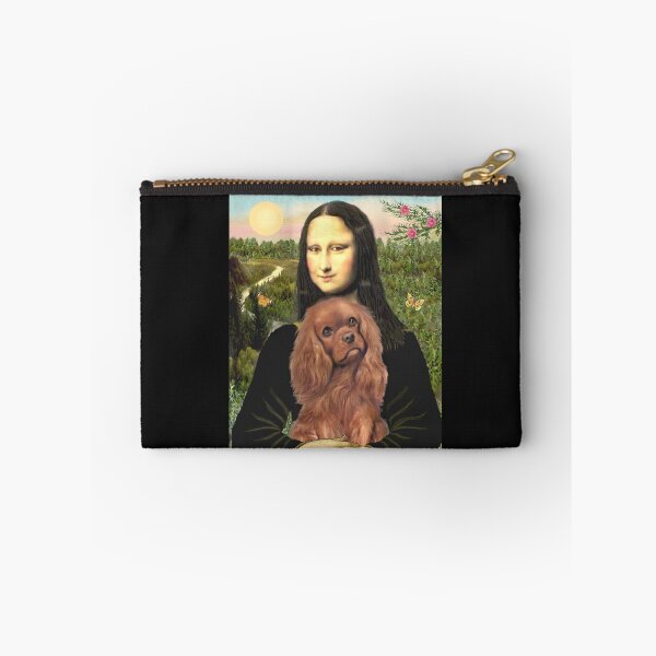 Item preview, Mona Lisa and her Cavalier King Charles Spaniel (ruby) designed and sold by JeanBFitzgerald.