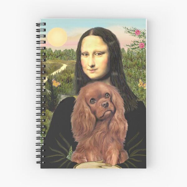 Item preview, Mona Lisa and her Cavalier King Charles Spaniel (ruby) designed and sold by JeanBFitzgerald.