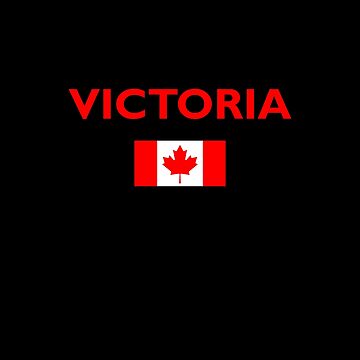Artwork thumbnail, Victoria Canada Canadian Flag Dark Color by TinyStarCanada
