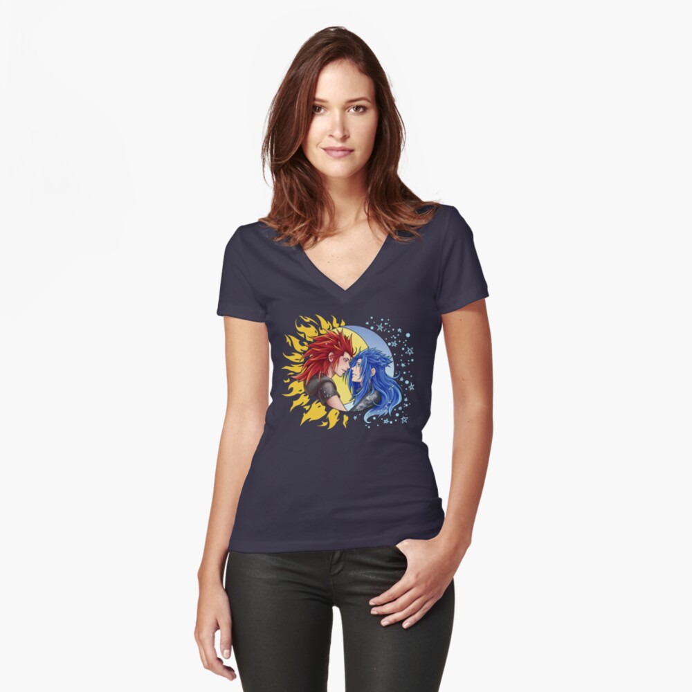 Vista previa del artículo con la obra «Camiseta entallada de cuello en V», diseñado y vendido por AmeNocturna.