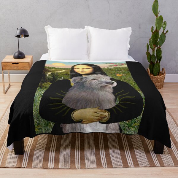 Artikelvorschau, Mona Lisa und ihr irischer Wolfshund entworfen und verkauft von JeanBFitzgerald.