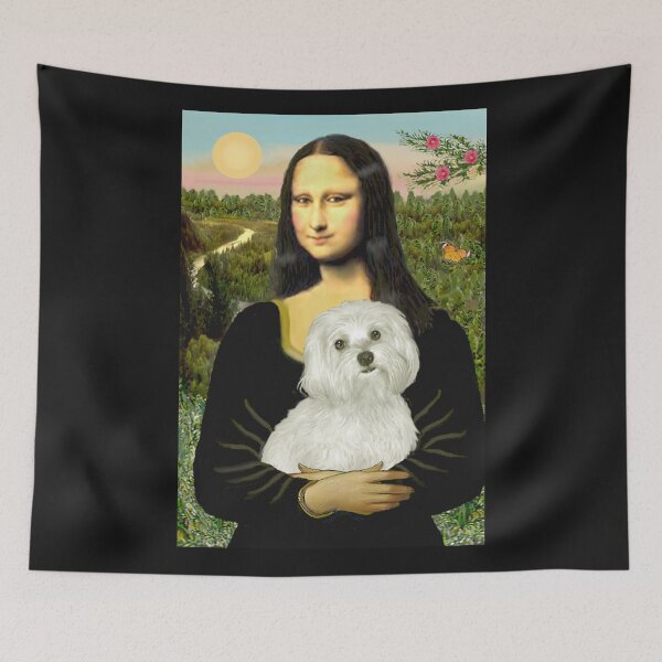 Item preview, Mona Lisa and her Maltese designed and sold by JeanBFitzgerald.