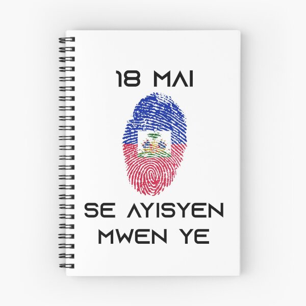 Item preview, 18 Mai Se Ayisyen Mwen Ye - Haitian Fingerprint Flag - Je Suis Haitien(ne) designed and sold by makeitadmirable.