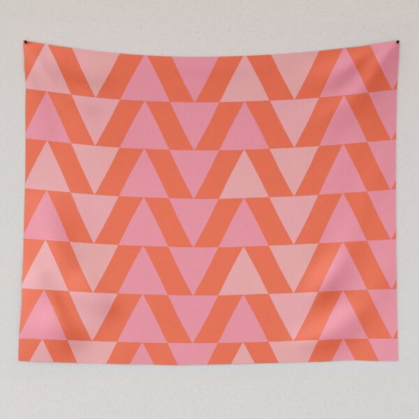 Item preview, coral and pink triangle geometric designed and sold by beesocks.