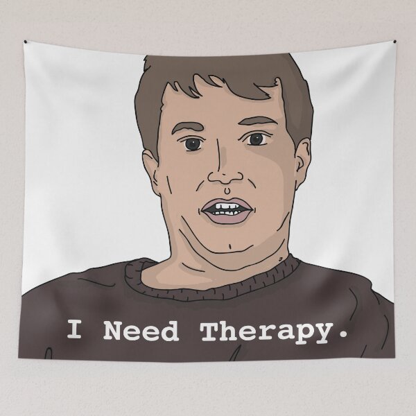 Item preview, No Context Peep Show - Mark: "I Need Therapy" (Greeting Card) designed and sold by countercolour.