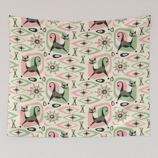 Item preview, Mid Century Cat Abstract designed and sold by studioxtine.