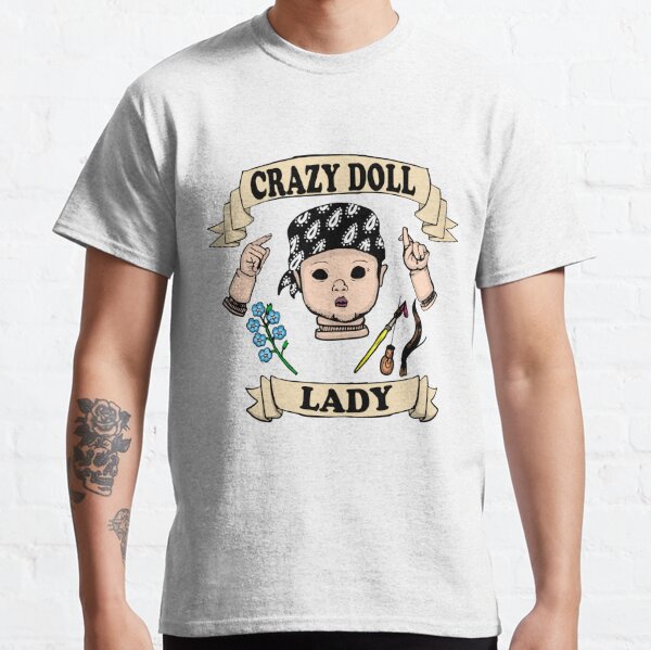 Crazy doll Lady (dark caucasian) Classic T-Shirt