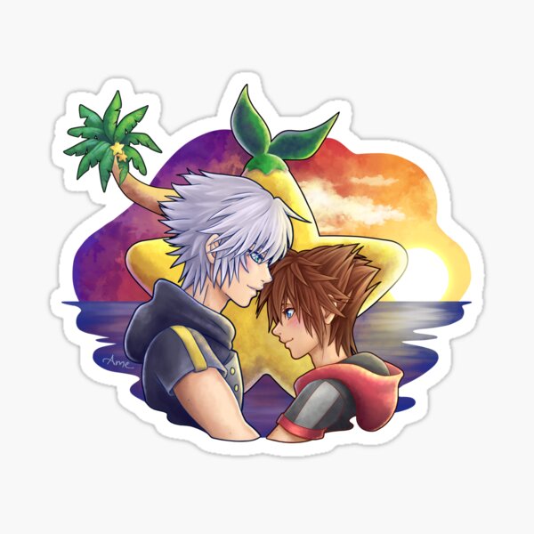 Vista previa del artículo con la obra «Riku & Sora», diseñado y vendido por AmeNocturna.