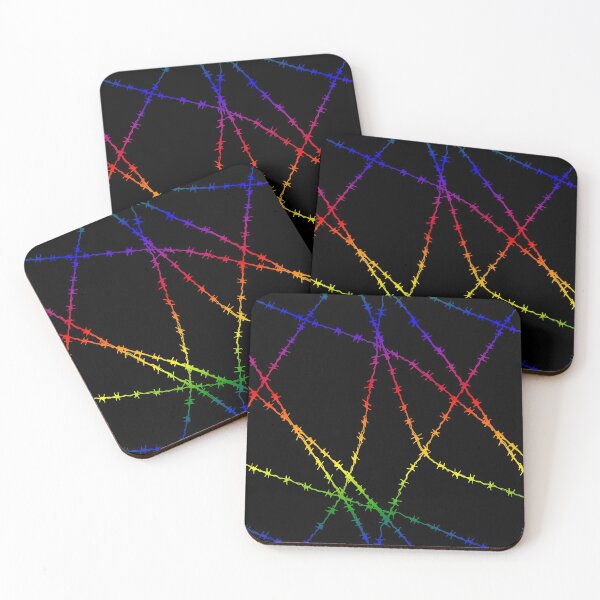 Item preview, Barbed Wire Rainbow on black designed and sold by PrettyDanny.