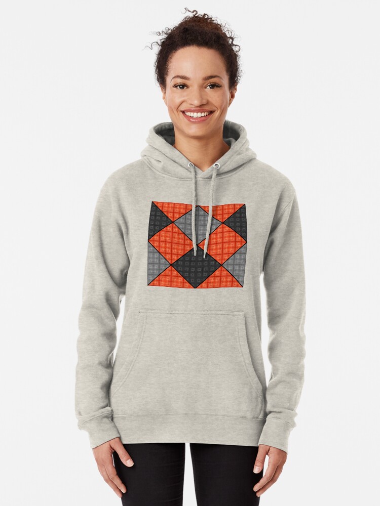 orange checkered hoodie