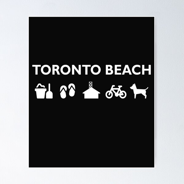 Item preview, Toronto Beach Icons Dark Monotone designed and sold by TinyStarCanada.
