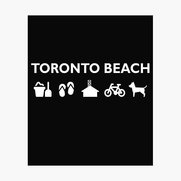 Item preview, Iconos de la playa de Toronto Monótono oscuro designed and sold by TinyStarCanada.