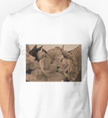 Begonias Sepia Love Slim Fit T-Shirt