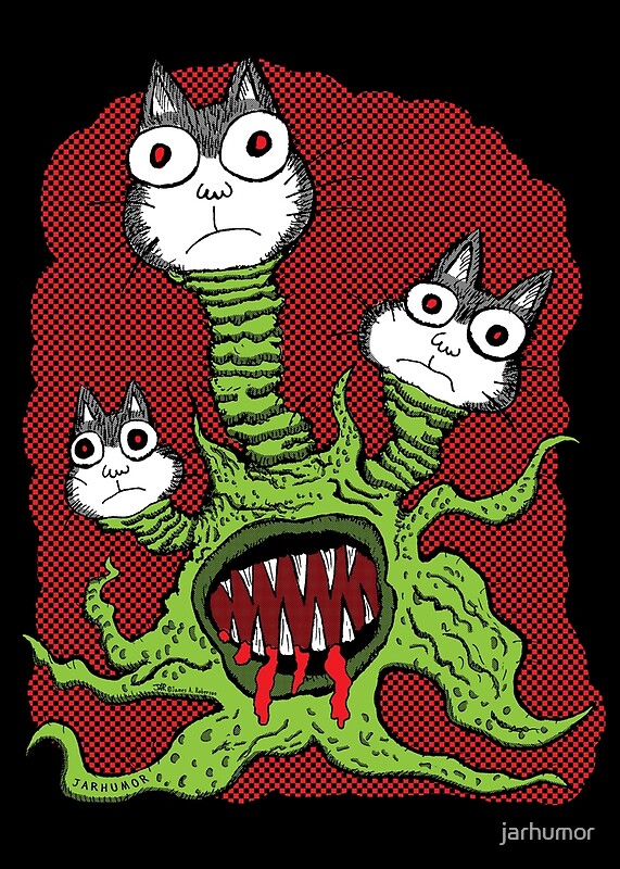 "Kitty Monster" by jarhumor Redbubble