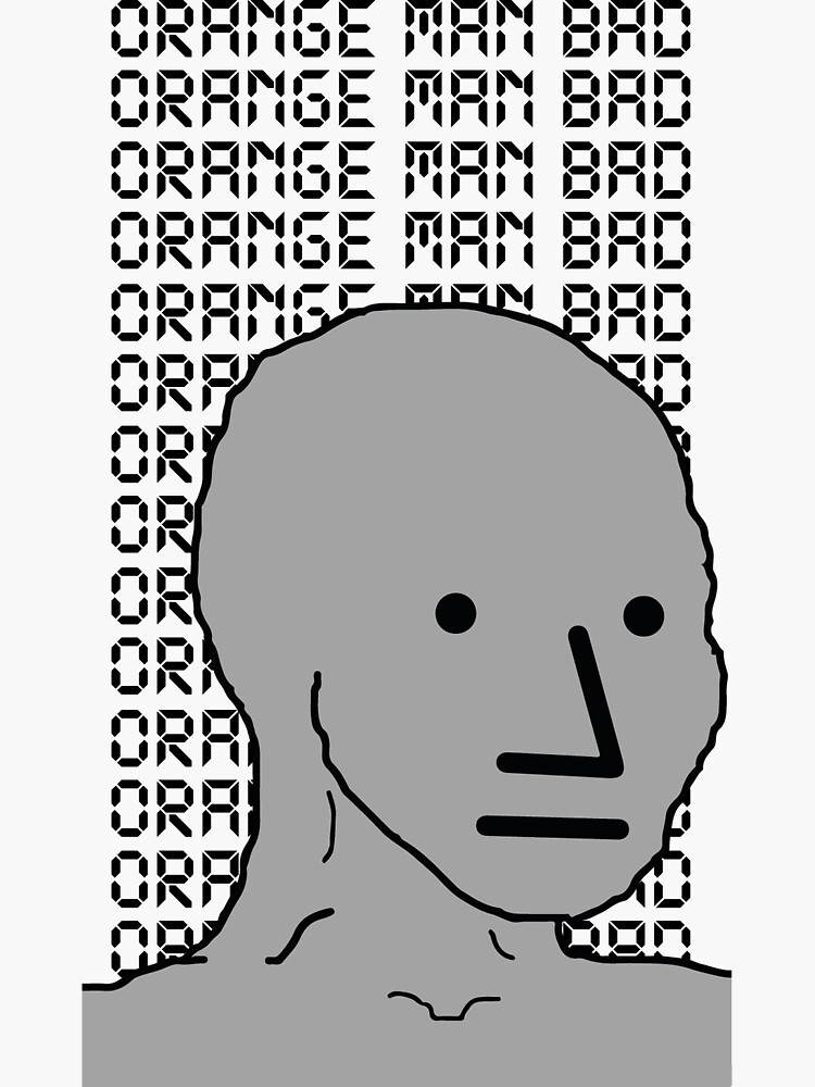 "Orange Man Bad" Sticker for Sale by KekComix | Redbubble