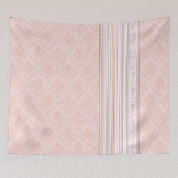 Item preview, Faux Flock with Contrasting Stripes - Flesh Pink designed and sold by ifourdezign.