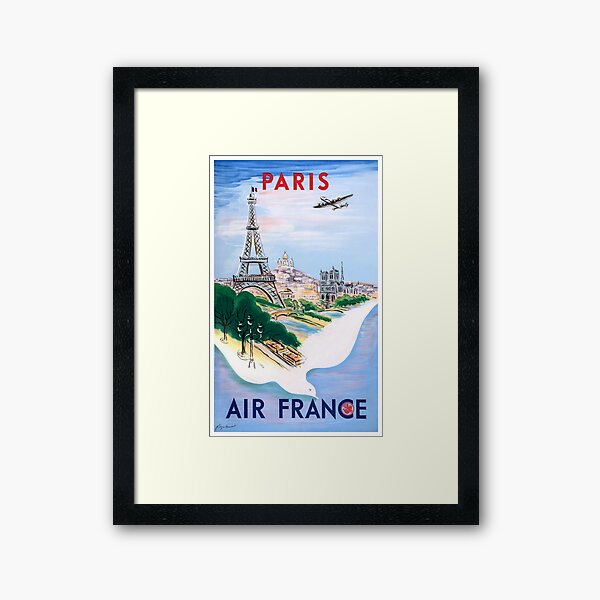 Artikel-Vorschau von Reise-Plakat der Luft Frankreichs 1950, designt und verkauft von retrographics.