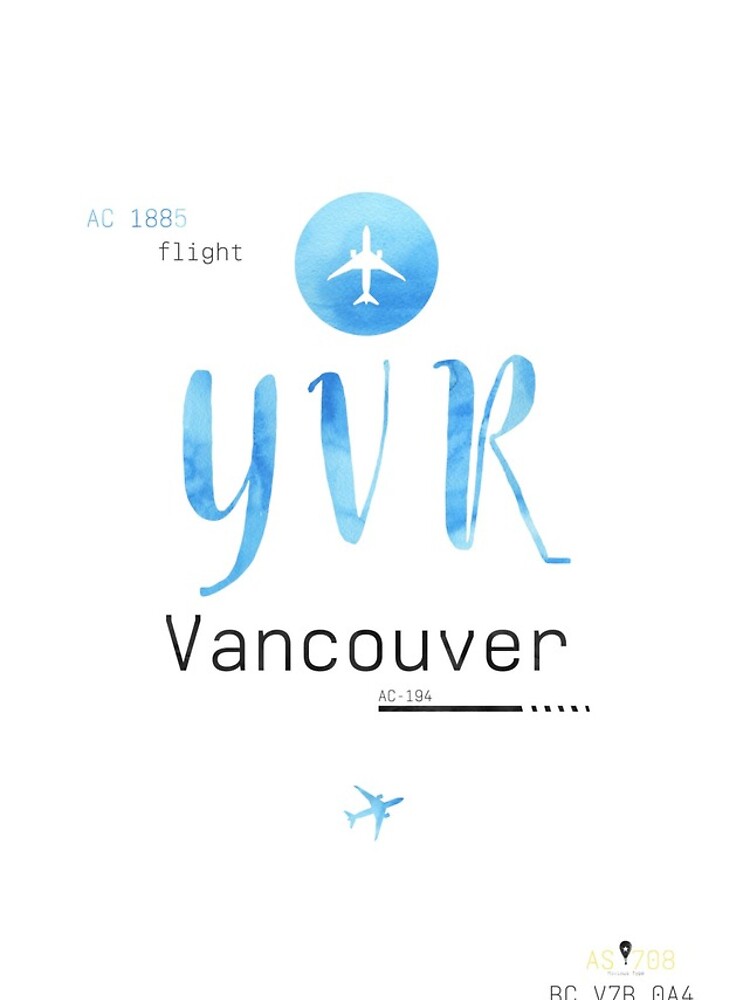 "YVR VANCOUVER AIRPORT CODE S" iPhone Case for Sale by Pranatheory