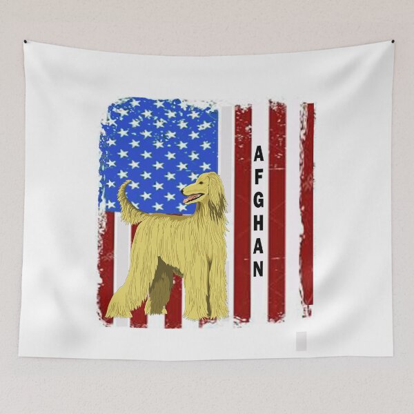 Item preview, Afghan Patriotic Flag Dog  designed and sold by OurFunnyDesigns.