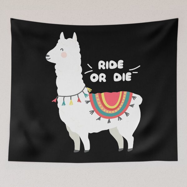 Item preview, Ride or Die | Funny Llama T-Shirt designed and sold by emphatic.