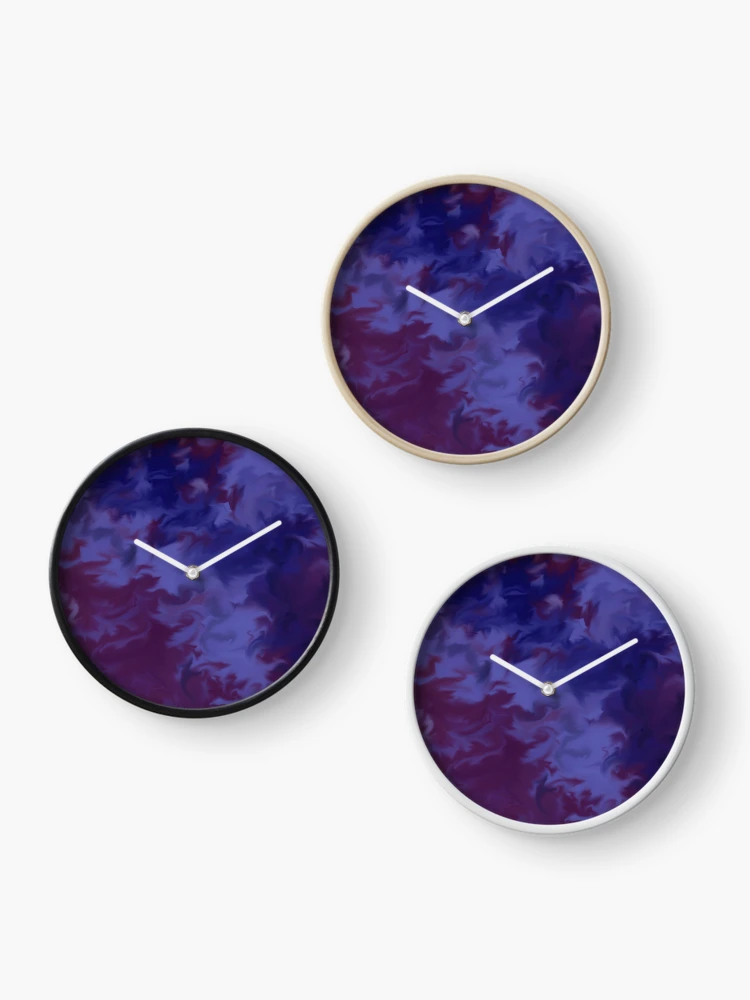 Thumbnail 3 of 4, Clock, Blue Raspberry designed and sold by CFeeneyArt.