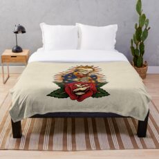 Santa Muerte Throw Blanket