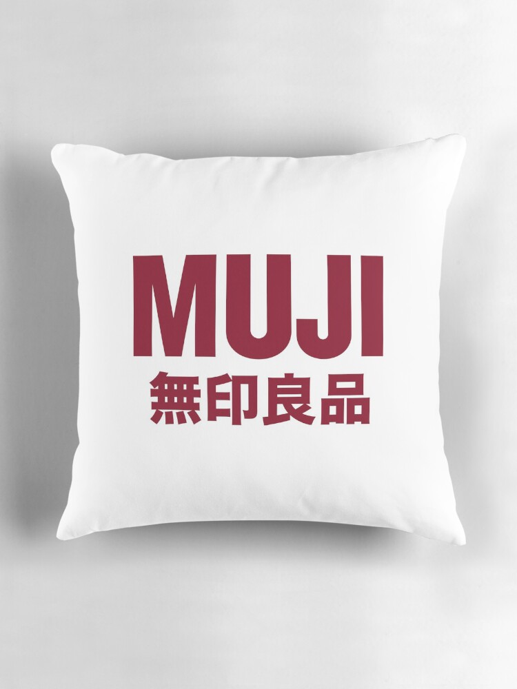 MUJI logo Pillow for Sale by stelladown Redbubble