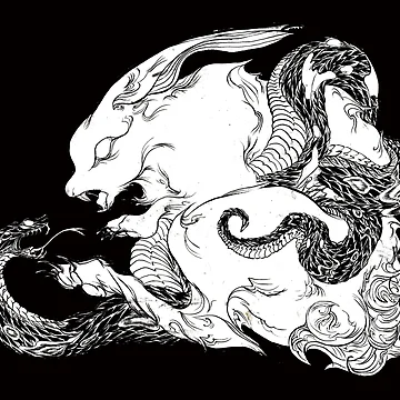Artwork thumbnail, Snake and Rabbit by scumsuck