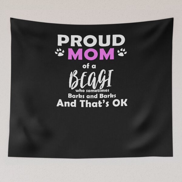 Item preview, Beagi Proud Mom Barking Dog Shirt designed and sold by OurFunnyDesigns.