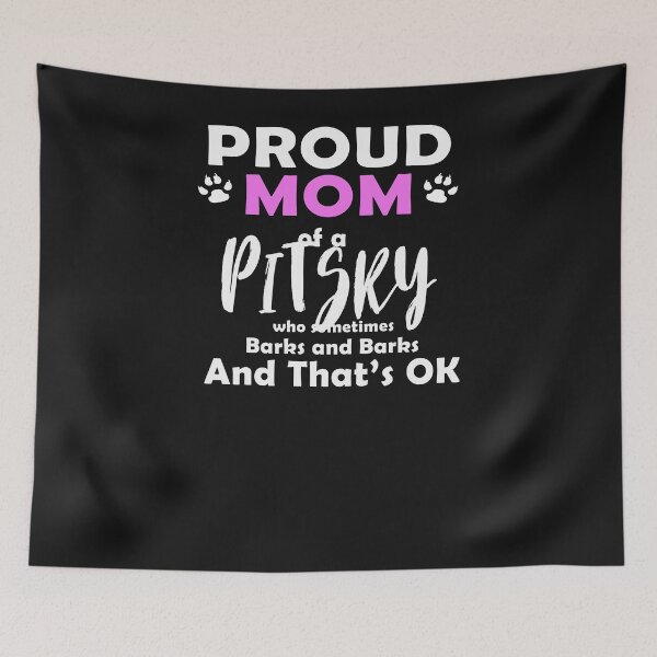Item preview, Pitsky Proud Mom Pitbull & Husky designed and sold by OurFunnyDesigns.