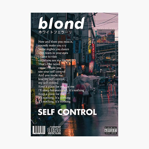 Item preview, Frank Ocean - Blonde Self Control designed and sold by pilowtek.