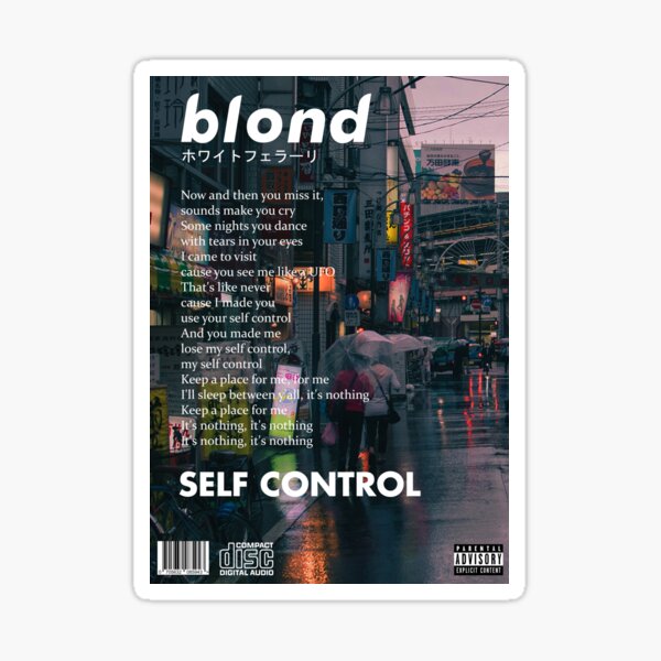 Frank Ocean - Blonde Self Control Sticker