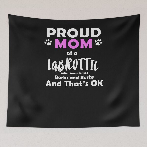 Item preview, Labrottie Proud Mom Labrador Retriever & Rottweiler designed and sold by OurFunnyDesigns.