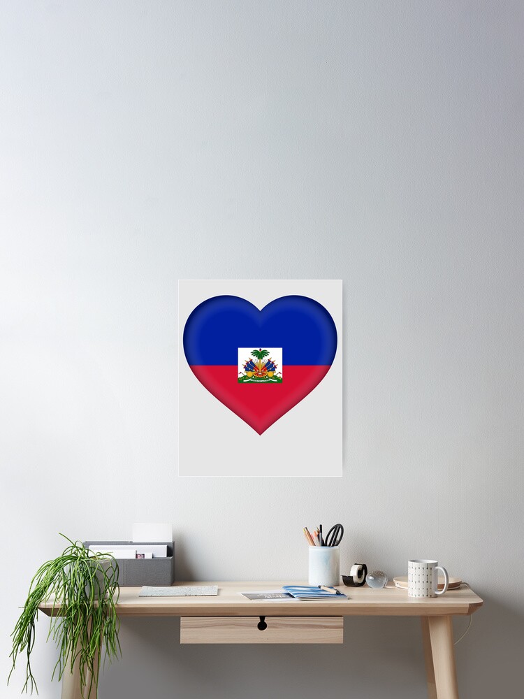 Haitian Princess Haiti Flag Heart Shaped T-Shirt Haitian Princess Haiti Flag Heart Shaped T-Shirt
