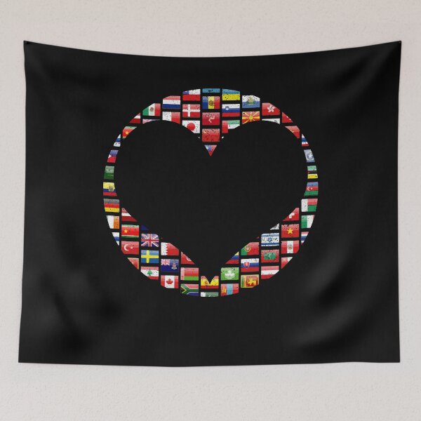 Item preview, Heart Country Flag designed and sold by 4tomic.