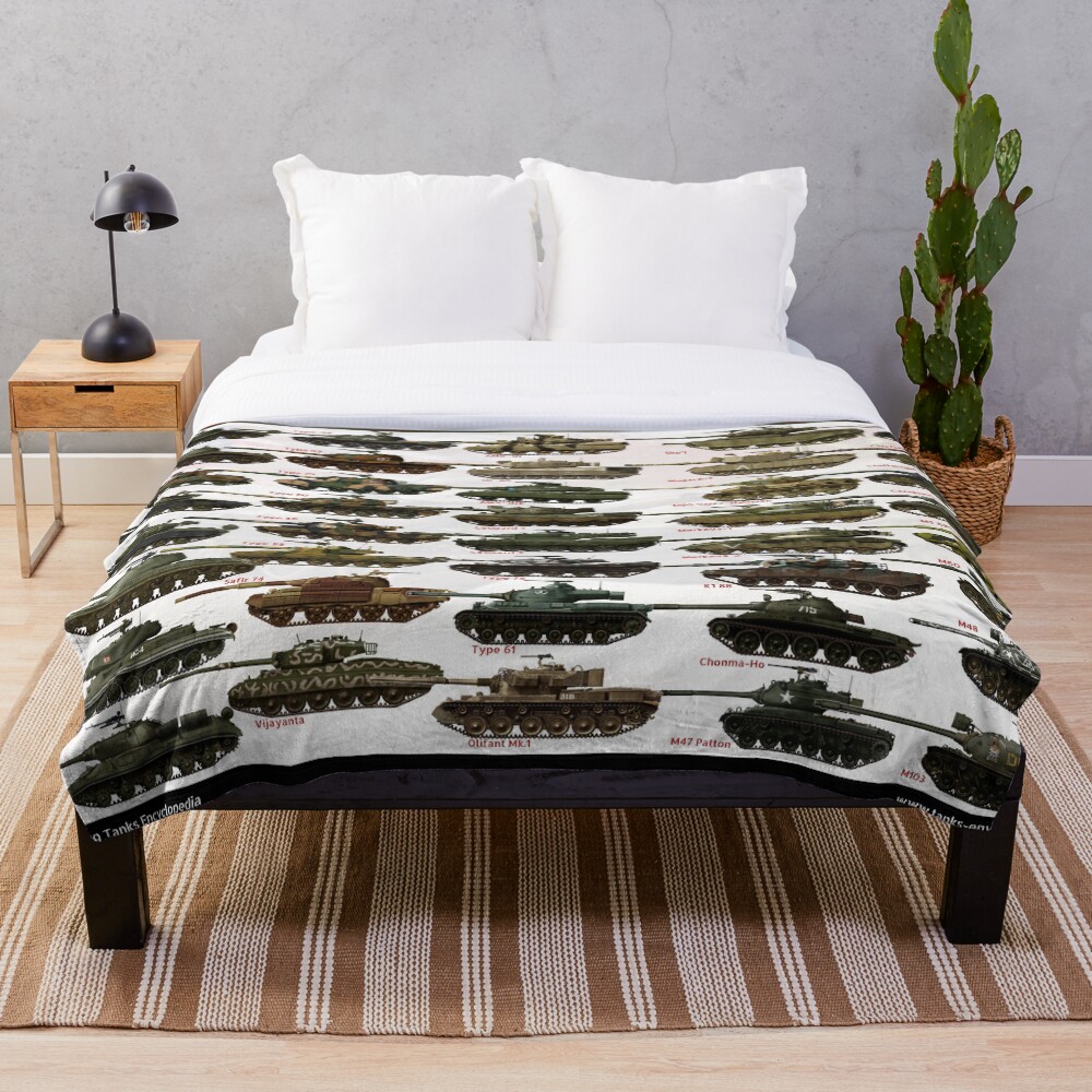 "Cold War Main Battle Tanks" Throw Blanket for Sale by TheCollectioner