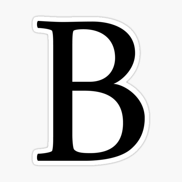 Letter B - Outline - Letter - Sticker