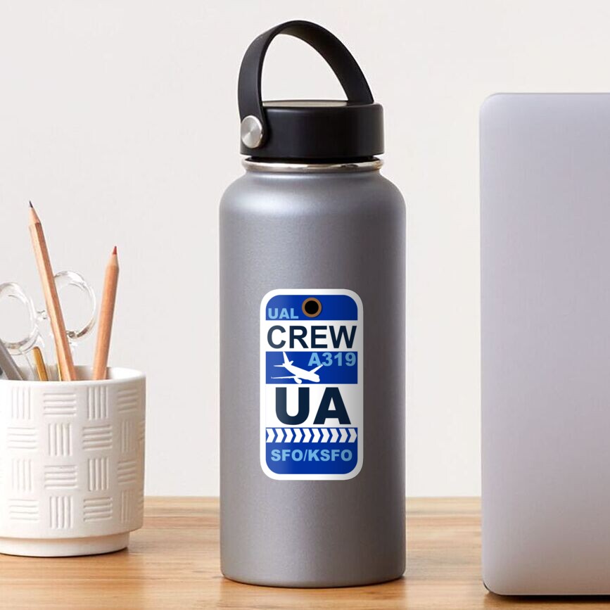 UA Airbus A319 Crew San Francisco SFO Sticker