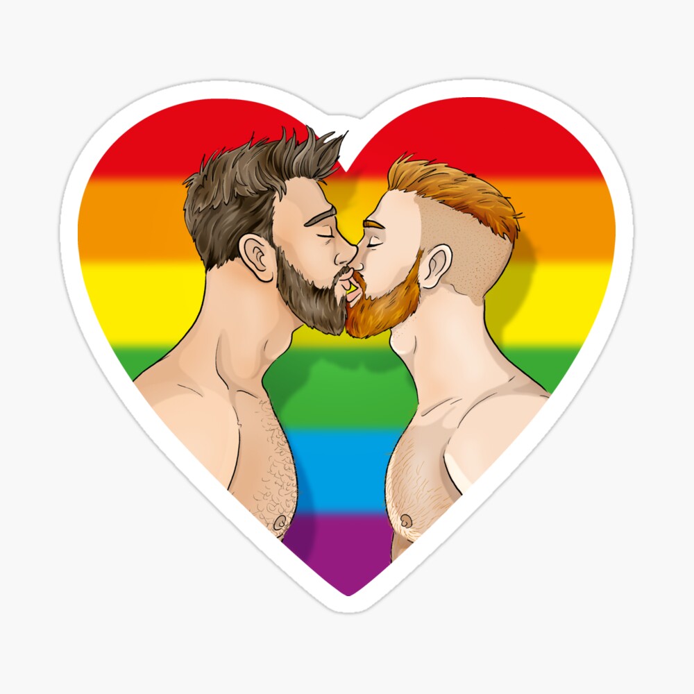 Rainbow kiss | Sticker