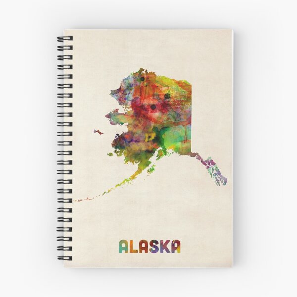 Item preview, Alaska Watercolor Map designed and sold by ArtPrints.