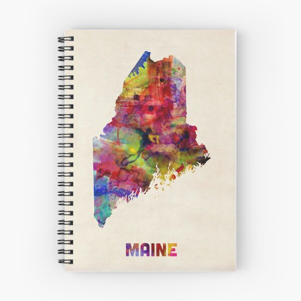 Item preview, Maine Watercolor Map designed and sold by ArtPrints.